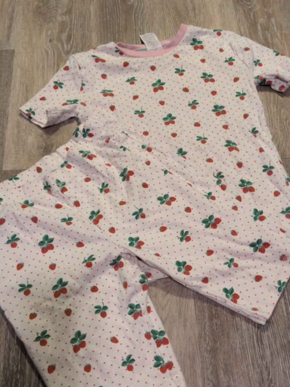 Mini Boden Strawberry Pajama Set 12Y